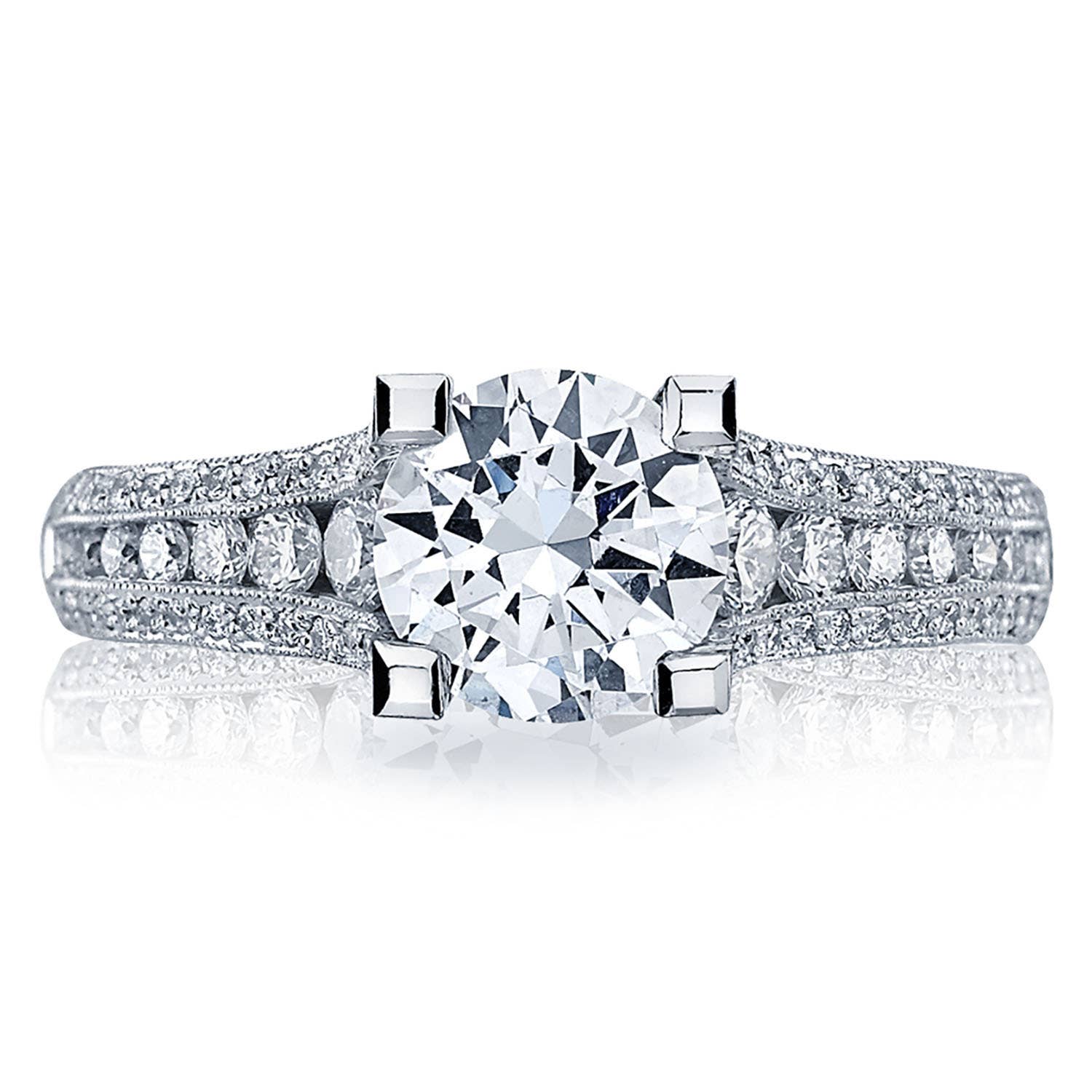 Classic Crescent | Round Solitaire Engagement Ring HT2513RD7512X