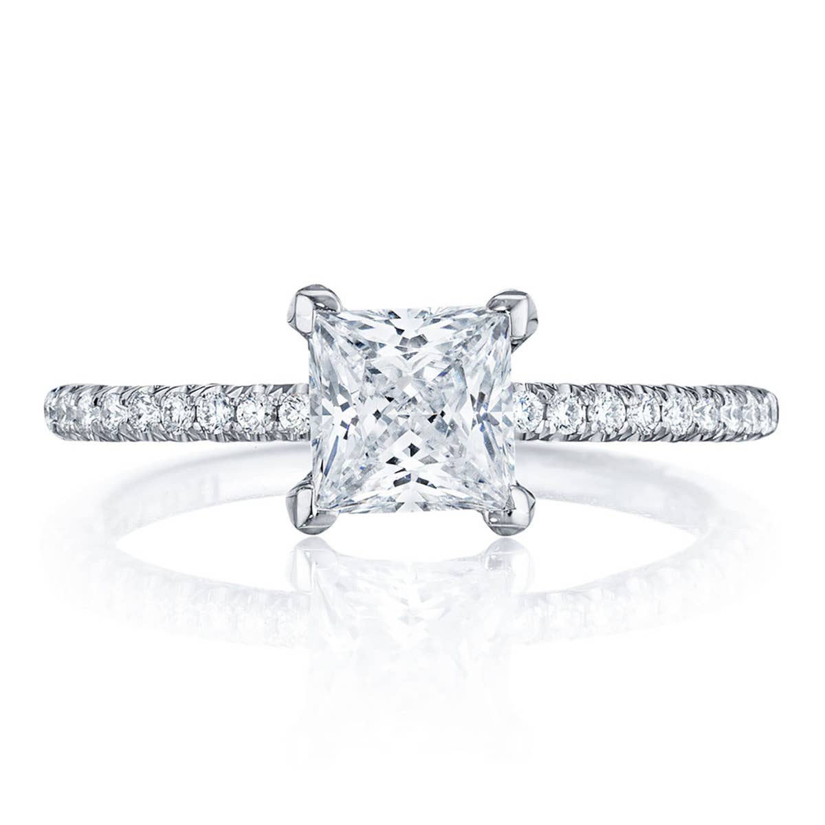 Petite Crescent | Princess Solitaire Engagement Ring HT254515PR6