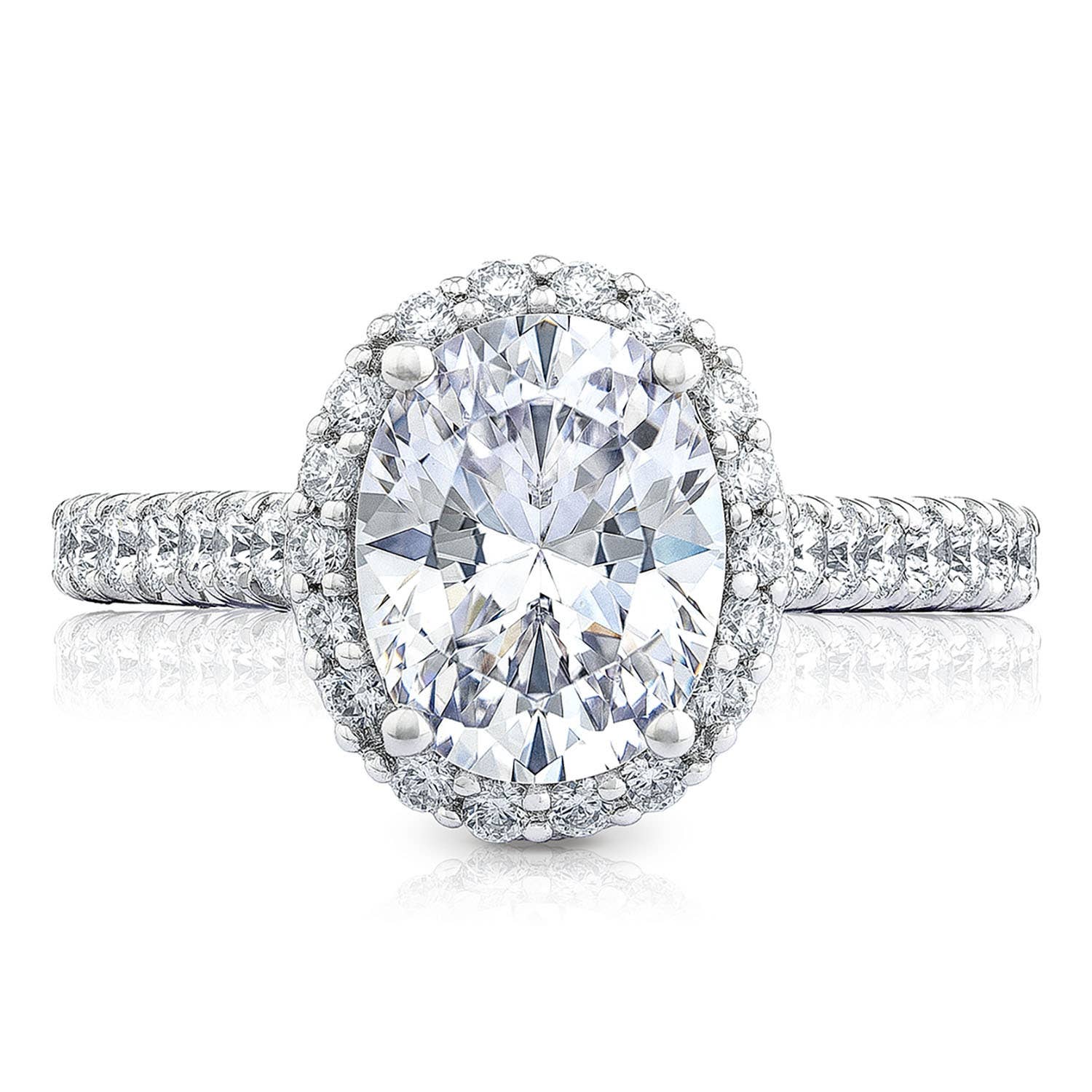 Petite Crescent | Oval Bloom Engagement Ring HT254725OV95X75