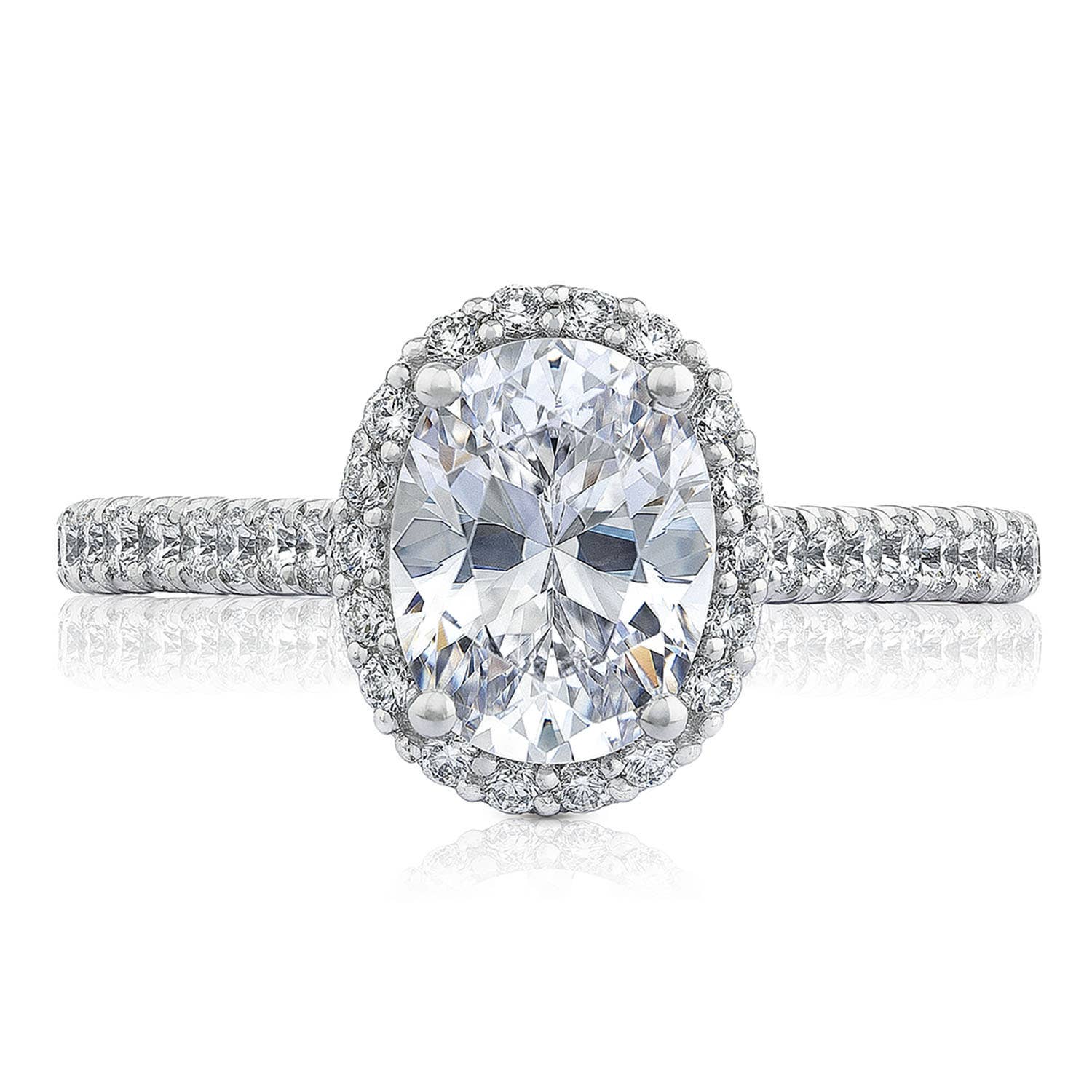 Petite Crescent | Oval Bloom Engagement Ring HT2547OV85X65