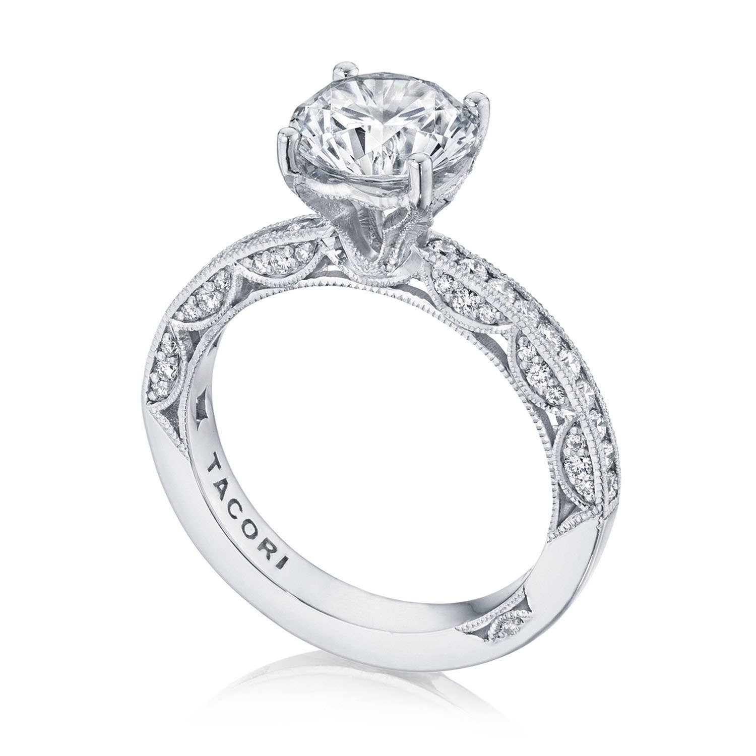 Classic Crescent | Round Solitaire Engagement Ring HT2553RD8