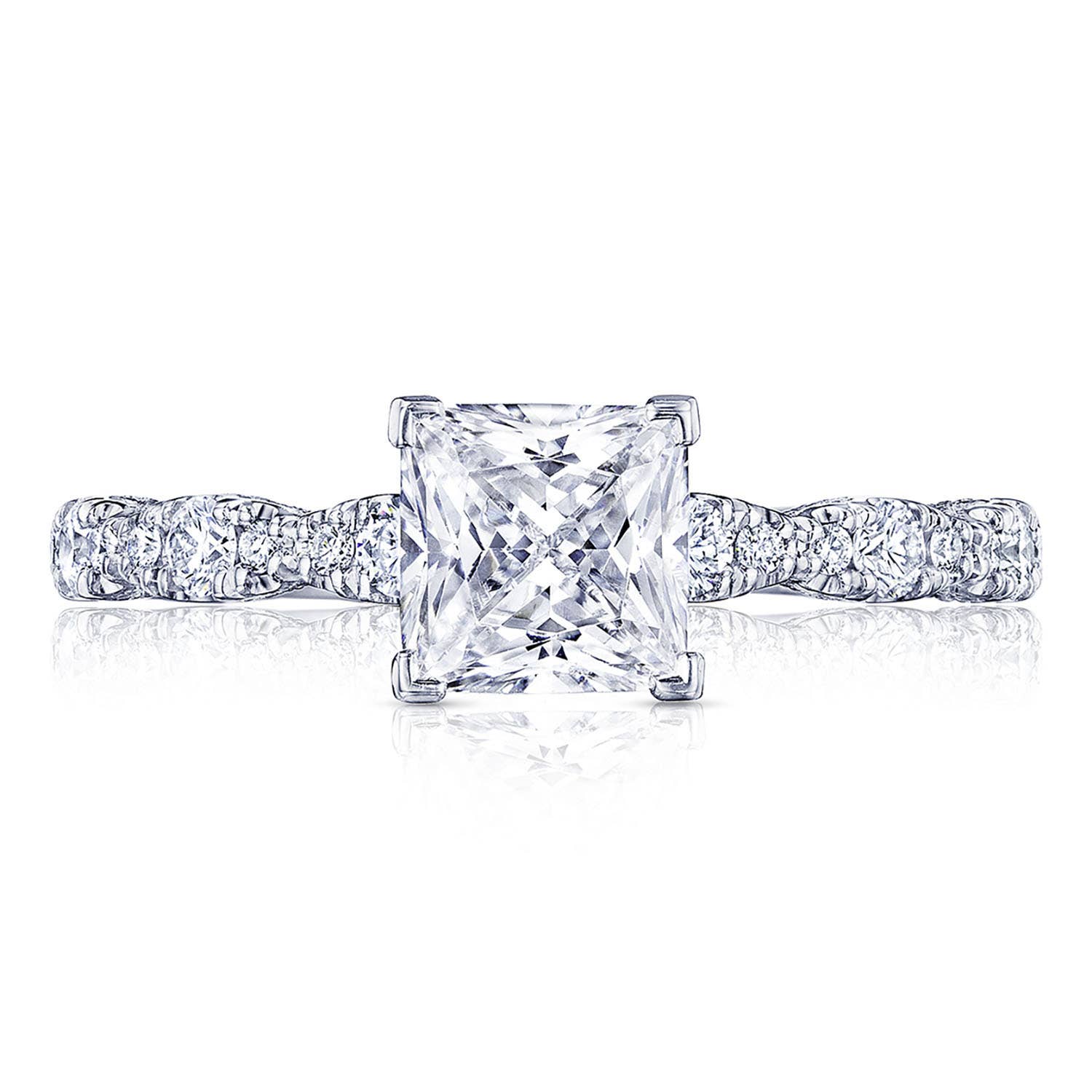 Petite Crescent | Princess Solitaire Engagement Ring HT2559PR6