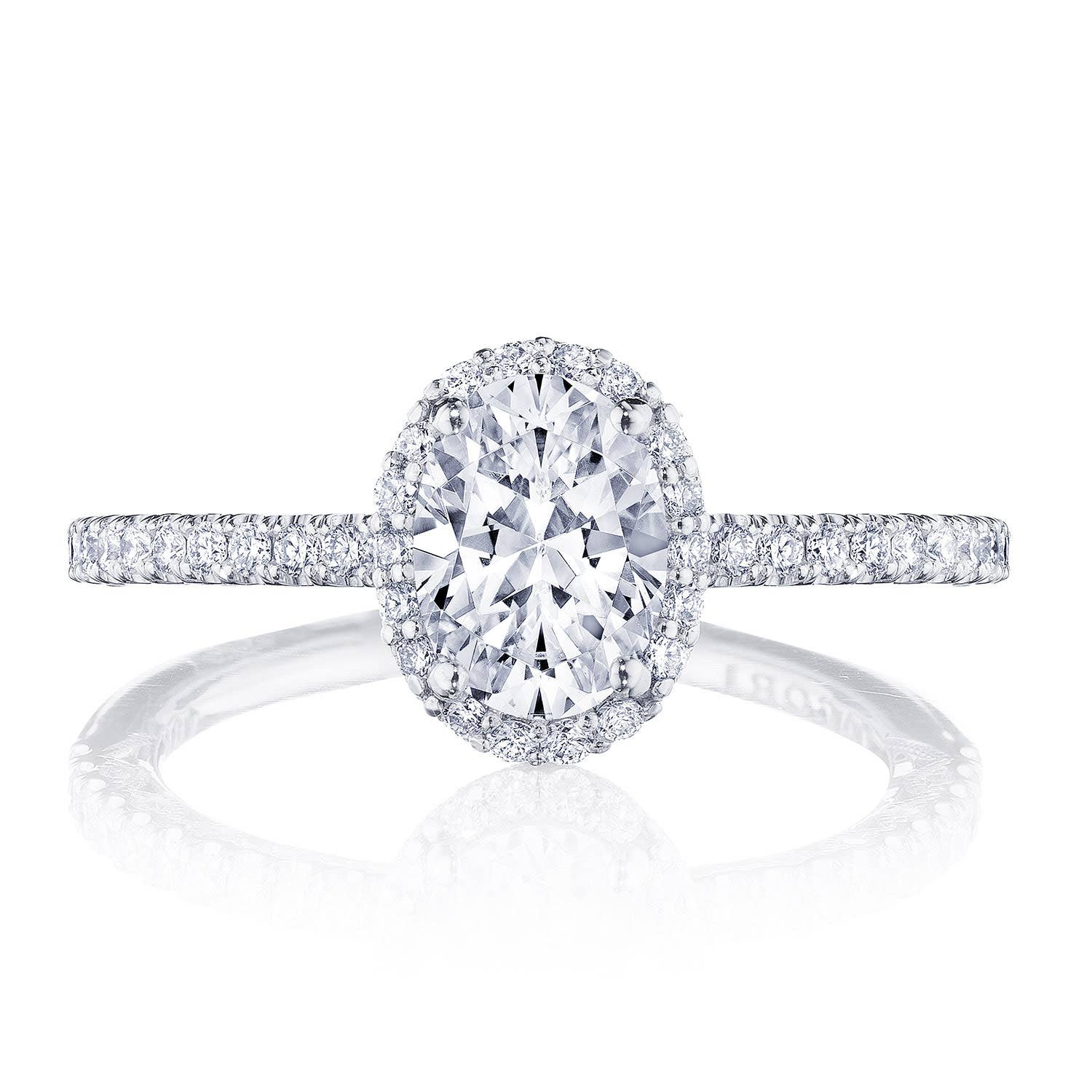 Petite Crescent | Oval Bloom Engagement Ring HT257215OV75X55Y