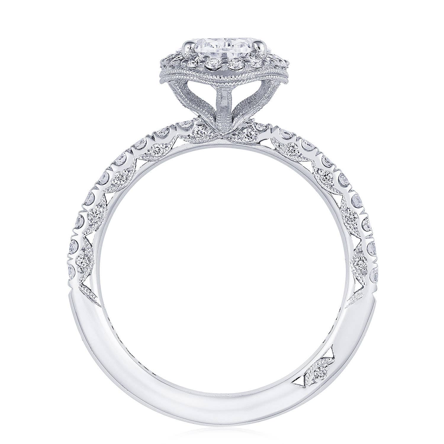 Petite Crescent | Oval Bloom Engagement Ring HT2572OV85X65W