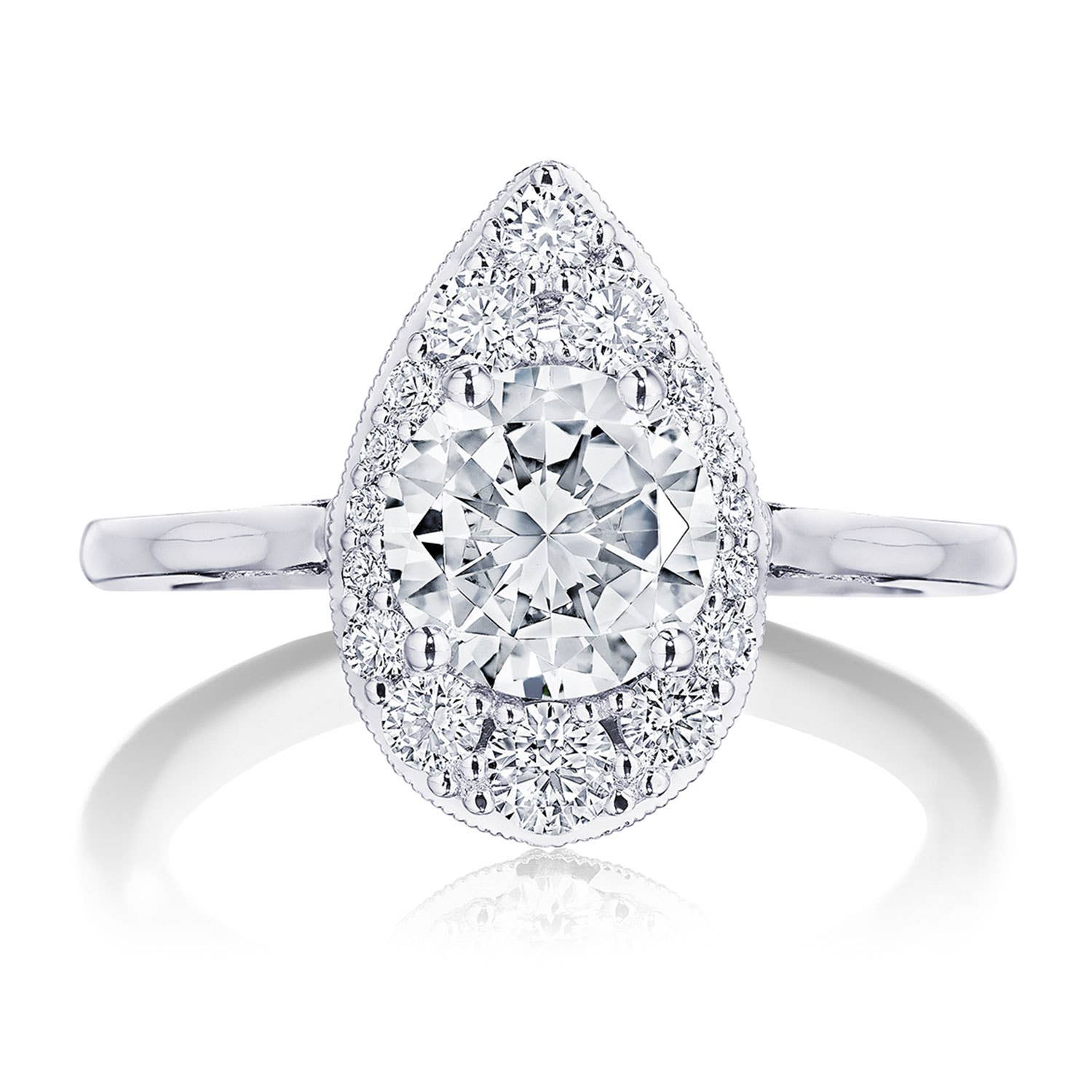 Simply TACORI | Round, Pear Bloom Engagement Ring HT2575RDPS7