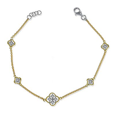 Clover Bracelet in 18k Gold with Diamonds LB2243