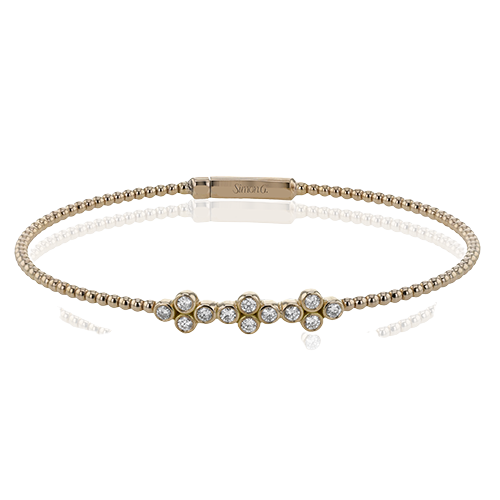 Beaded Bangle in 18k Gold with Diamonds LB2445