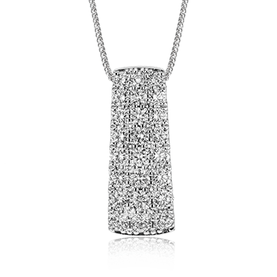 Simon-set Pendant Necklace in 18k Gold with Diamonds LP2379