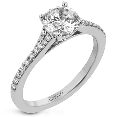 Round-Cut Engagement Ring In 18k Gold With Diamonds LR2507-RD