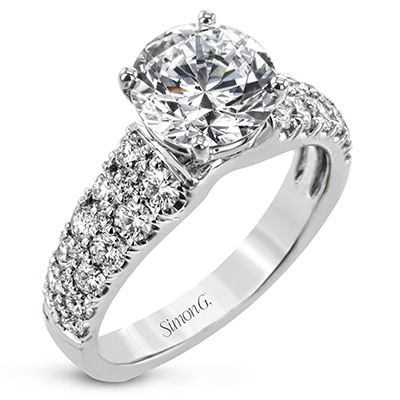 Round-Cut Engagement Ring In 18k Gold With Diamonds LR2599