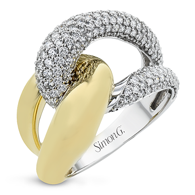 Right Hand Ring In 18k Gold With Diamonds LR2778