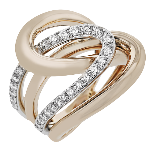 Right Hand Ring In 18k Gold With Diamonds LR3103