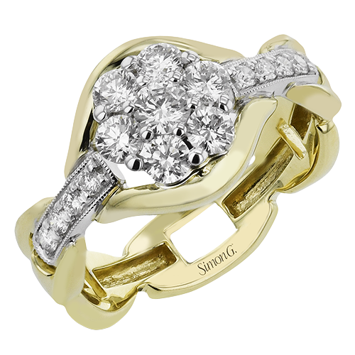 Right Hand Ring In 18k Gold With Diamonds LR3134