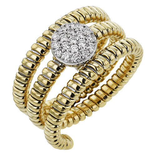 Right Hand Ring In 18k Gold With Diamonds LR3161