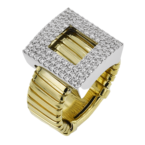 Right Hand Ring In 18k Gold With Diamonds LR3177