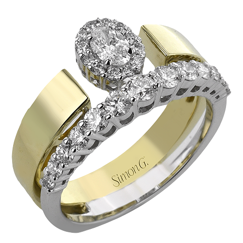 Halo Right Hand Ring In 18k Gold With Diamonds LR3212