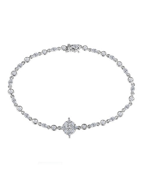 Marquise and Round Diamond Bracelet 508-JSA