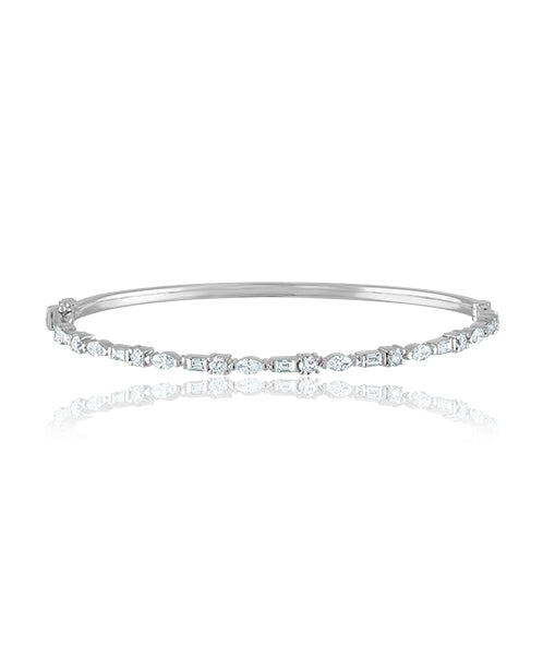 Mixed Shape Diamond Bangle 507-JSA