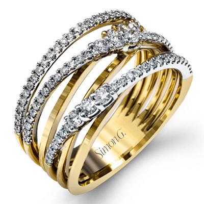 Clio Right Hand Ring In 18k Gold With Diamonds MR2606