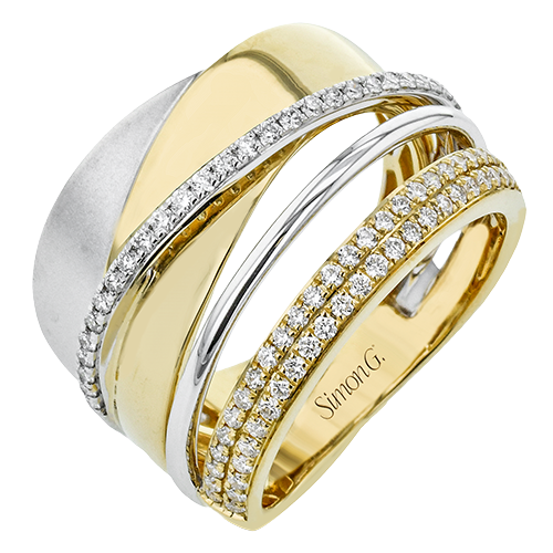 Right Hand Ring In 18k Gold With Diamonds MR4001