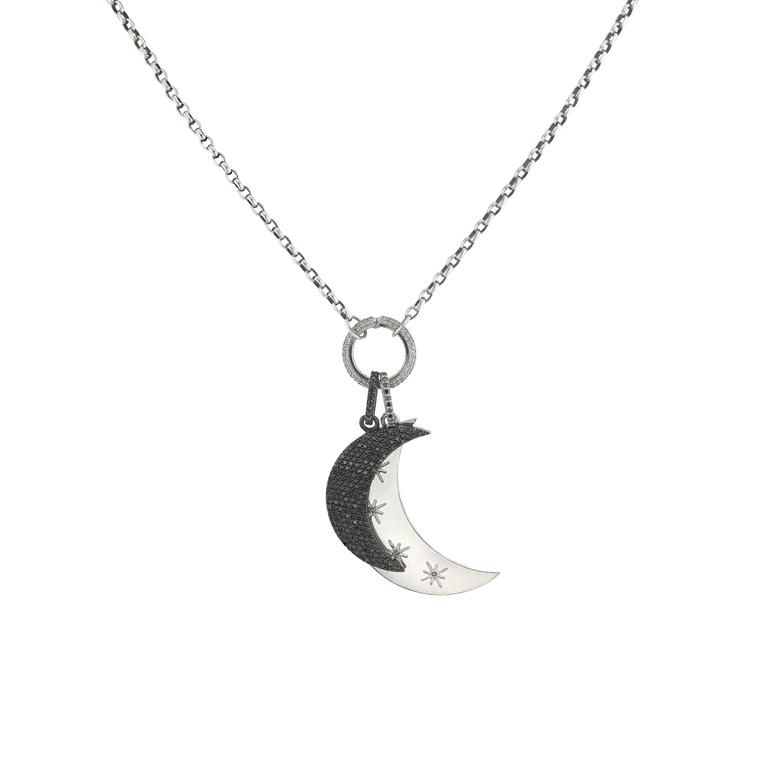 Dark Side of the Moon Diamond Pendant Necklace N0002458 - TBird