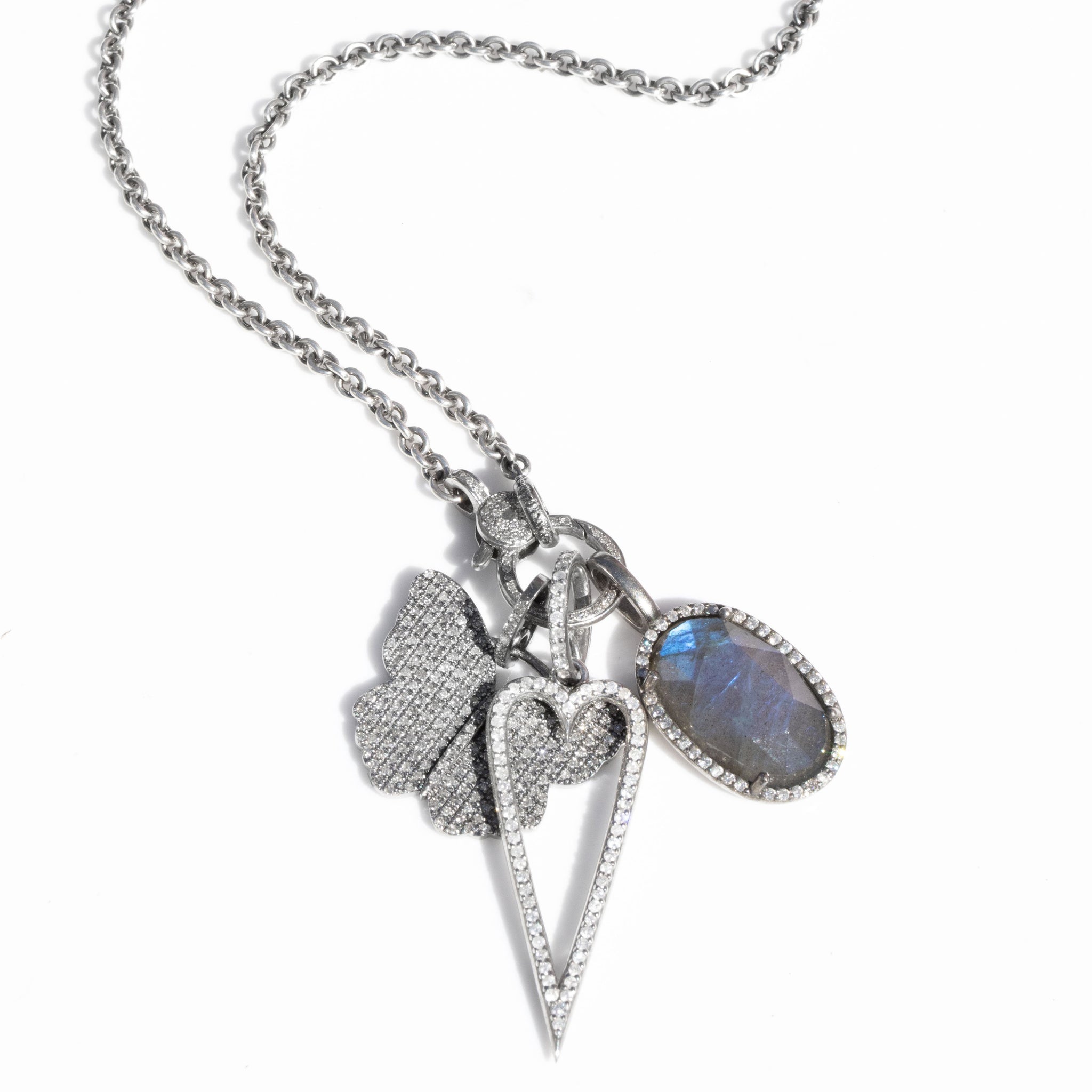 All Diamond Butterfly Pendant  P0000127 - TBird