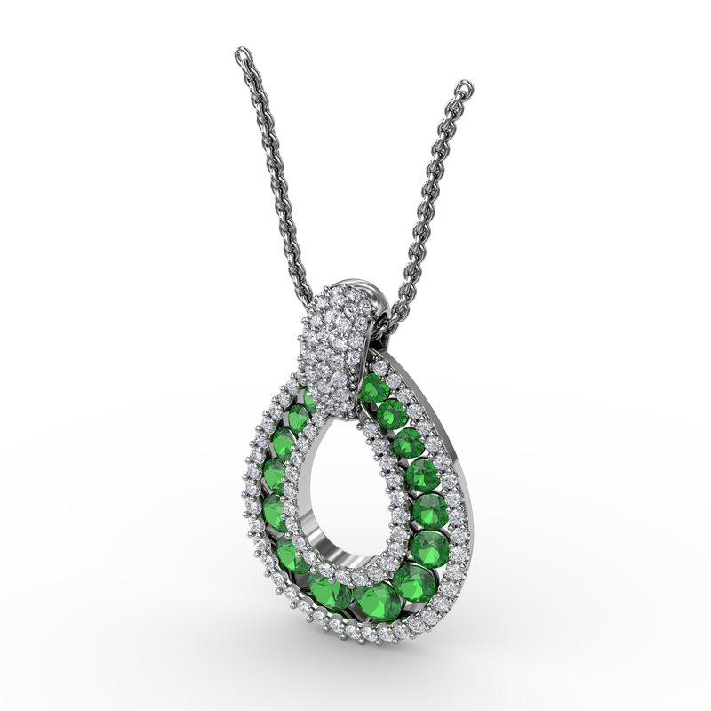 Steal The Spotlight Emerald and Diamond Pendant P1289E - TBird