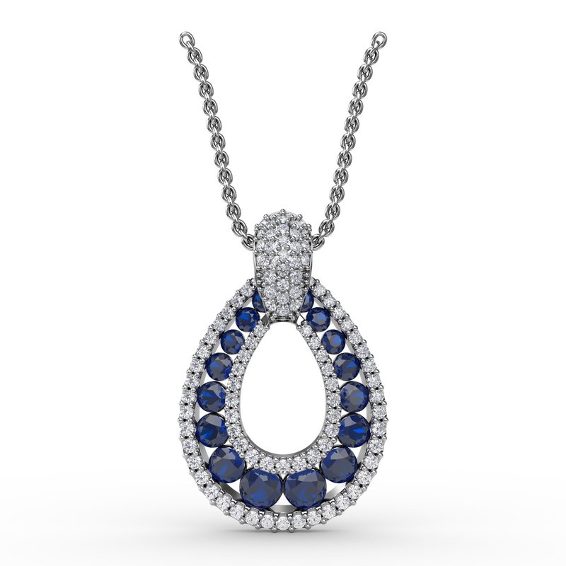 Steal The Spotlight Sapphire and Diamond Pendant P1289S - TBird