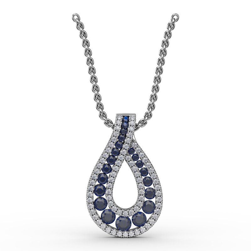 Infinity Loop Sapphire Pendant P1516S - TBird