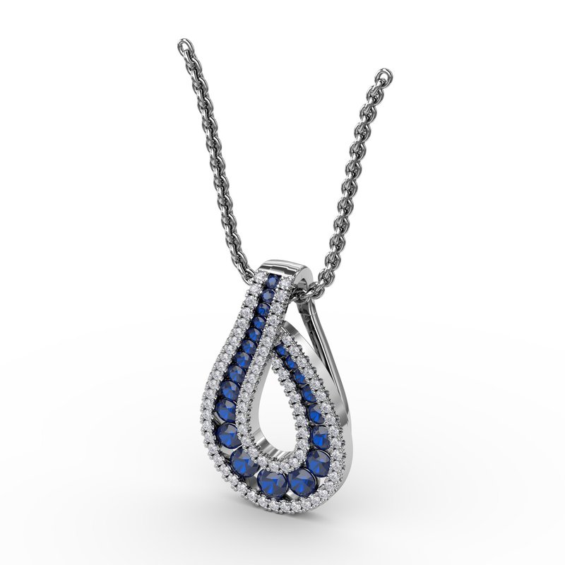 Infinity Loop Sapphire Pendant P1516S - TBird