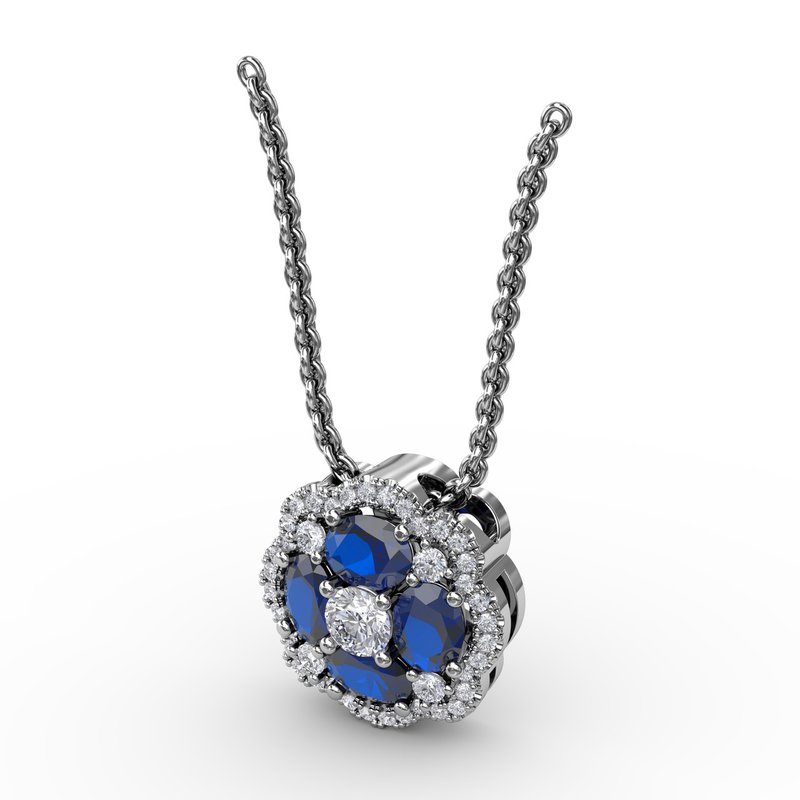 Love in Bloom Sapphire and Diamond Pendant P1574S - TBird