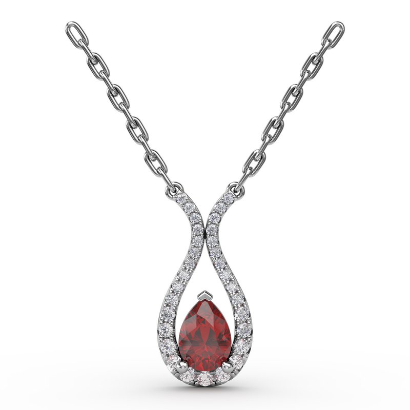 Feel The Love Ruby and Diamond Pendant P1650R - TBird