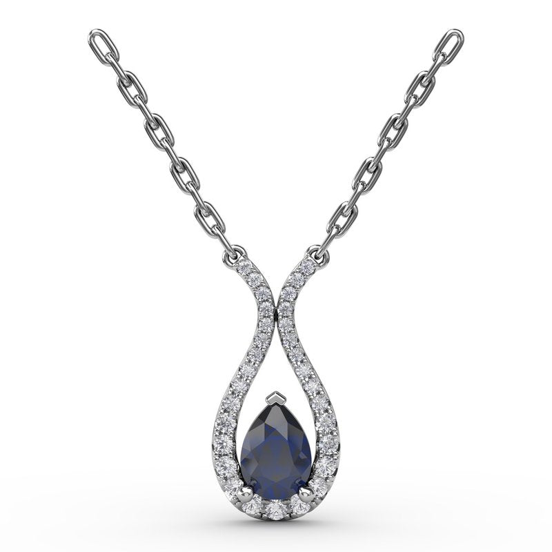 Feel The Love Sapphire and Diamond Pendant P1650S - TBird