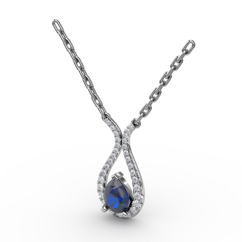 Feel The Love Sapphire and Diamond Pendant P1650S - TBird