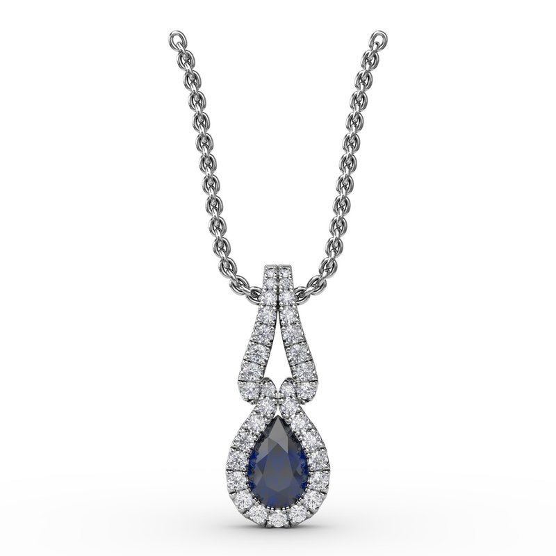 Make A Statement Sapphire and Diamond Pendant P1674S - TBird