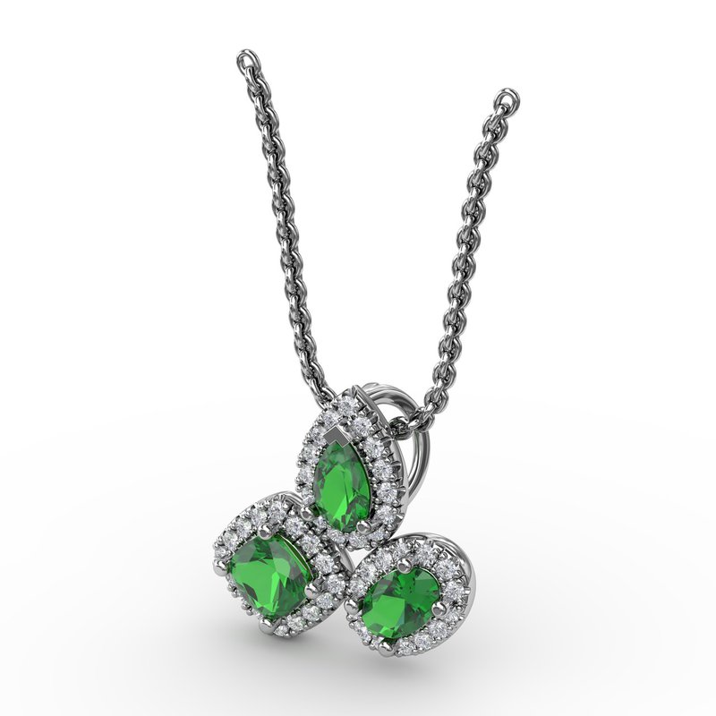 Never Dull Your Shine Emerald and Diamond Pendant P1679E - TBird