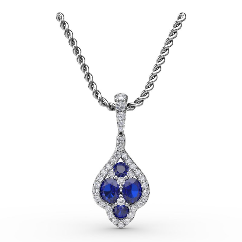 Precious Sapphire and Diamond Pendant P1740S - TBird