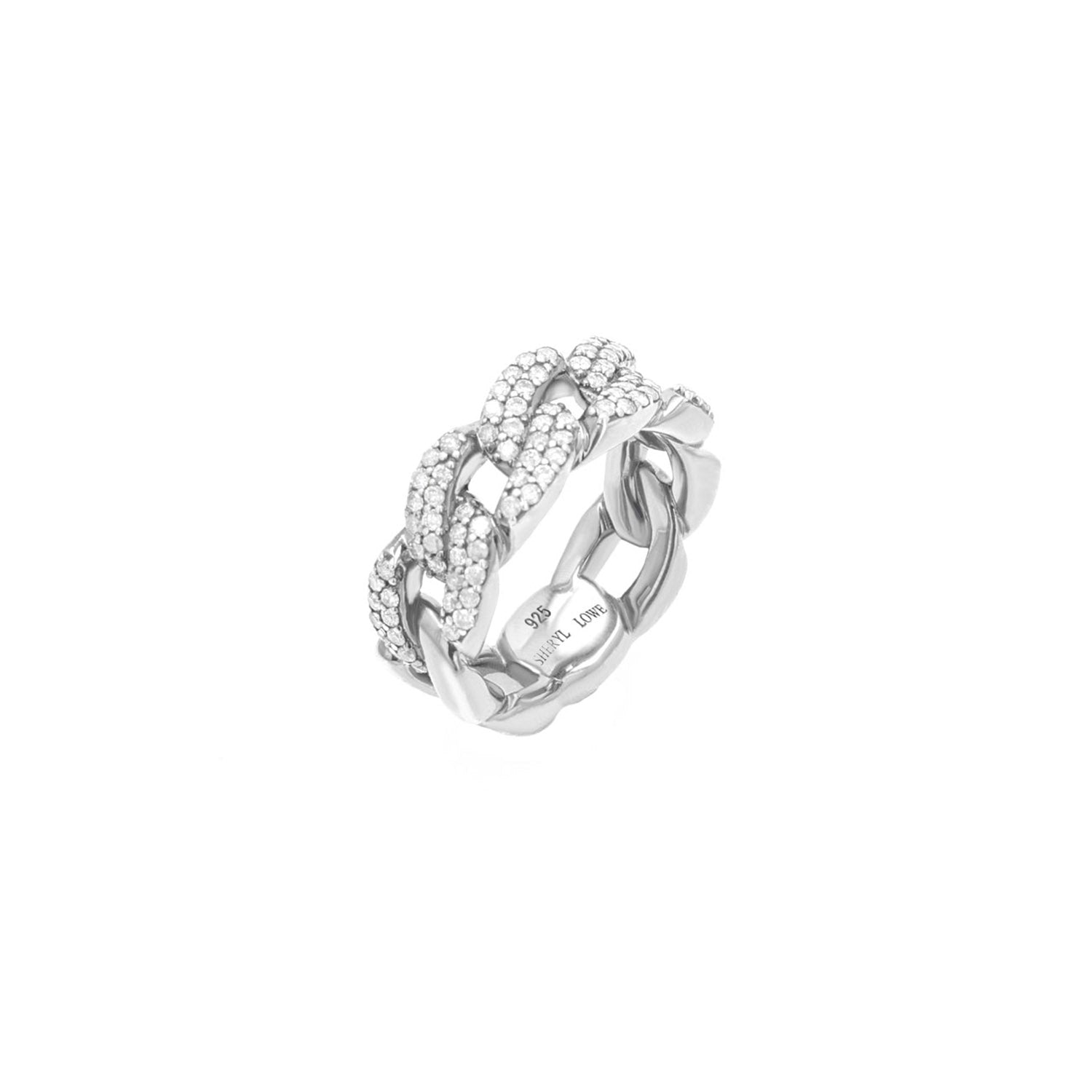 Diamond Chain Link Ring R0332 - TBird