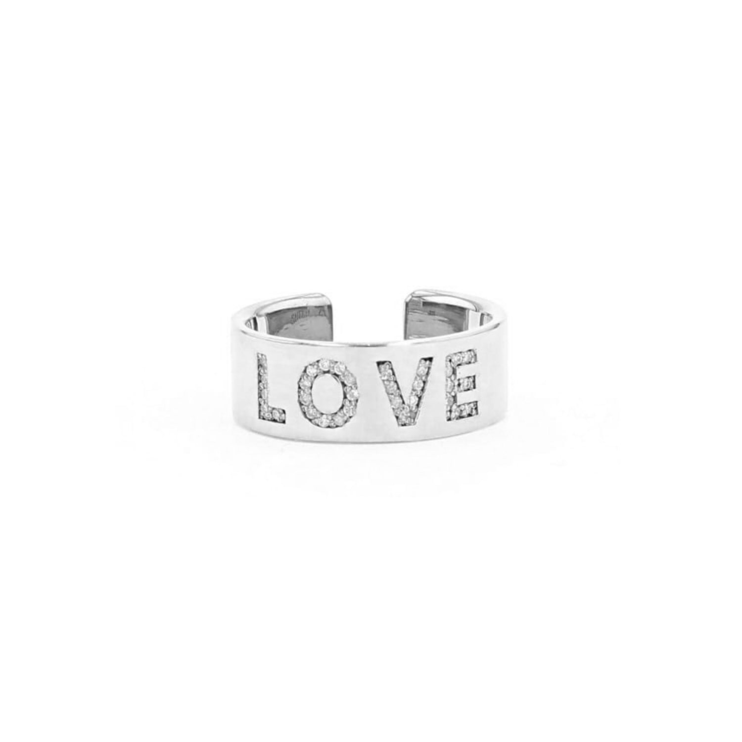 Diamond LOVE Cuff Ring R0340 - TBird