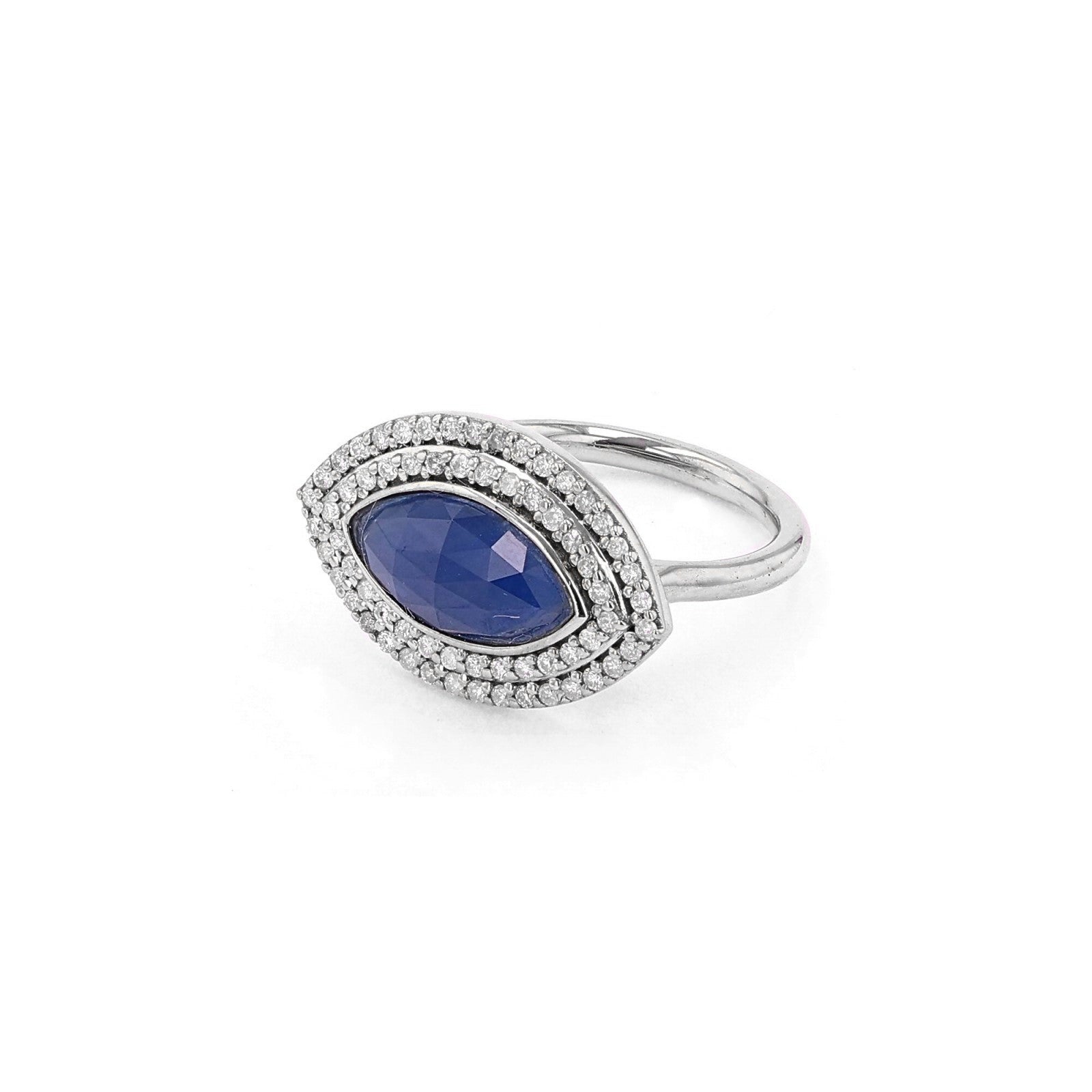 Diamond & Sapphire Evil Eye Marquise Ring  R0364-8-S - TBird