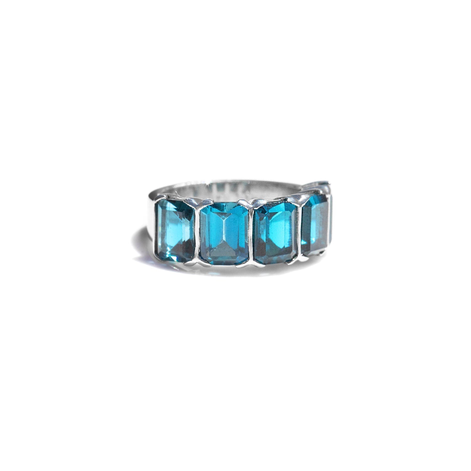 Five Stone London Blue Topaz Ring R0384-8 - TBird