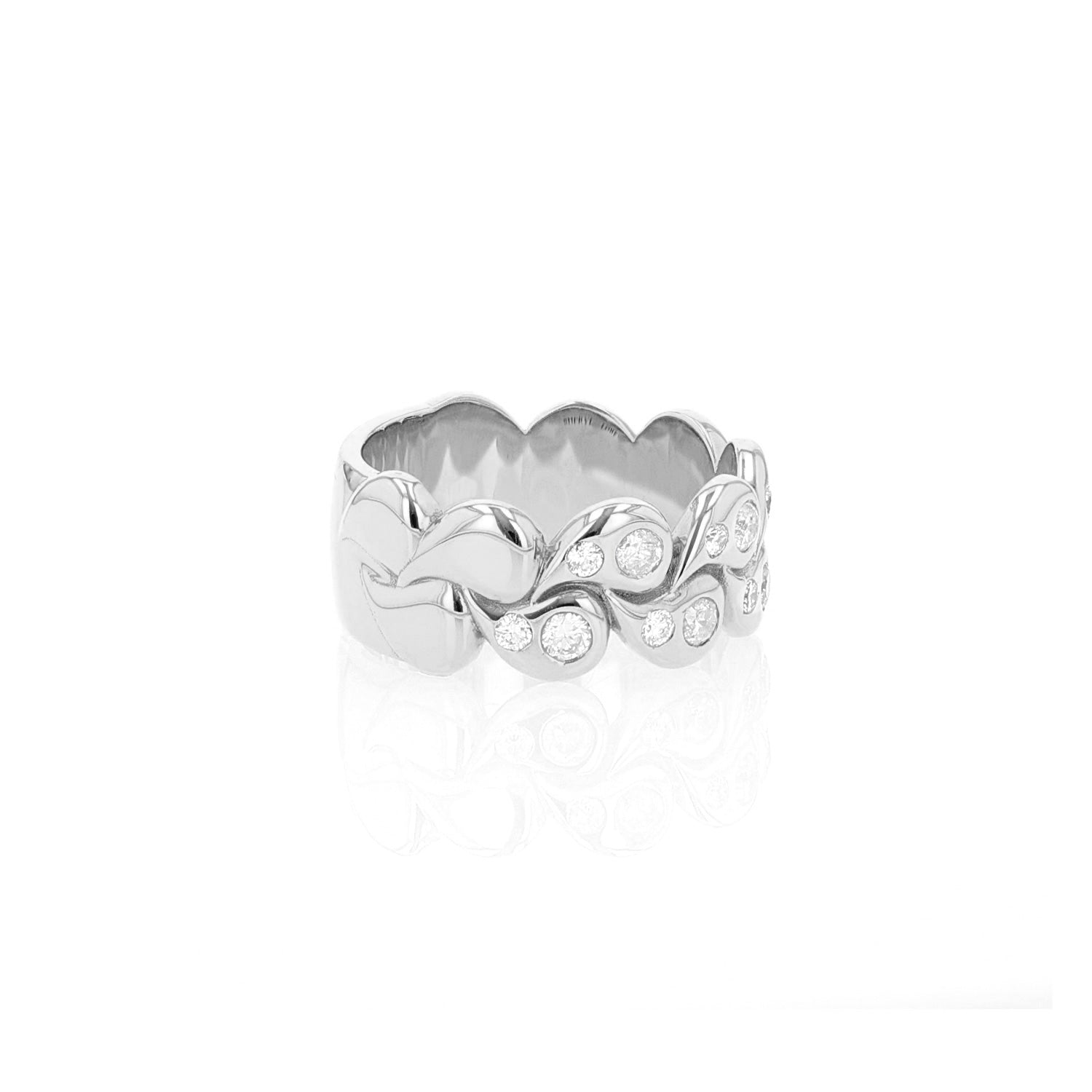 Paisley Waveform Diamond Ring  R0488 - TBird