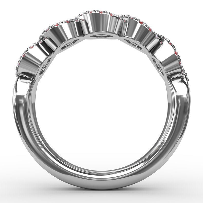 Hold Me Close Ruby and Diamond Twist Ring R1540R - TBird