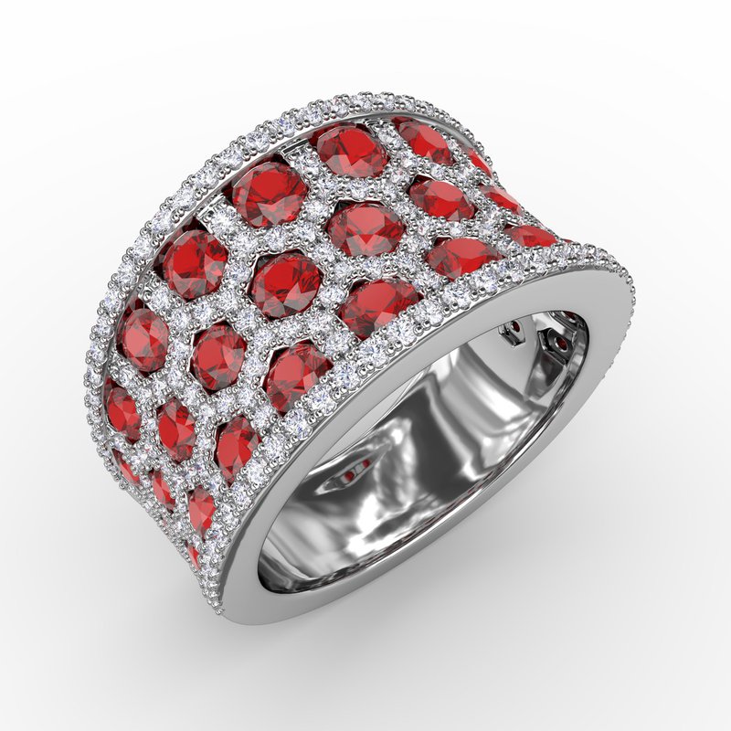 Motif Ruby and Diamond Ring R1558R - TBird