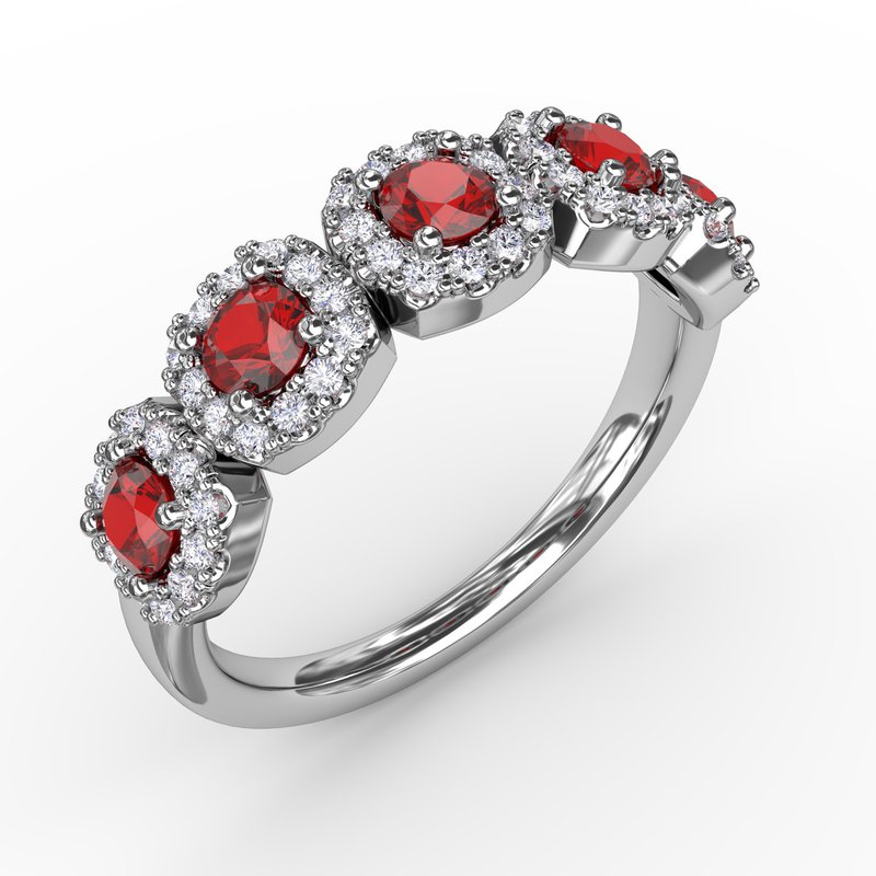 Blossoming Love Ruby and Diamond Ring R1645R - TBird