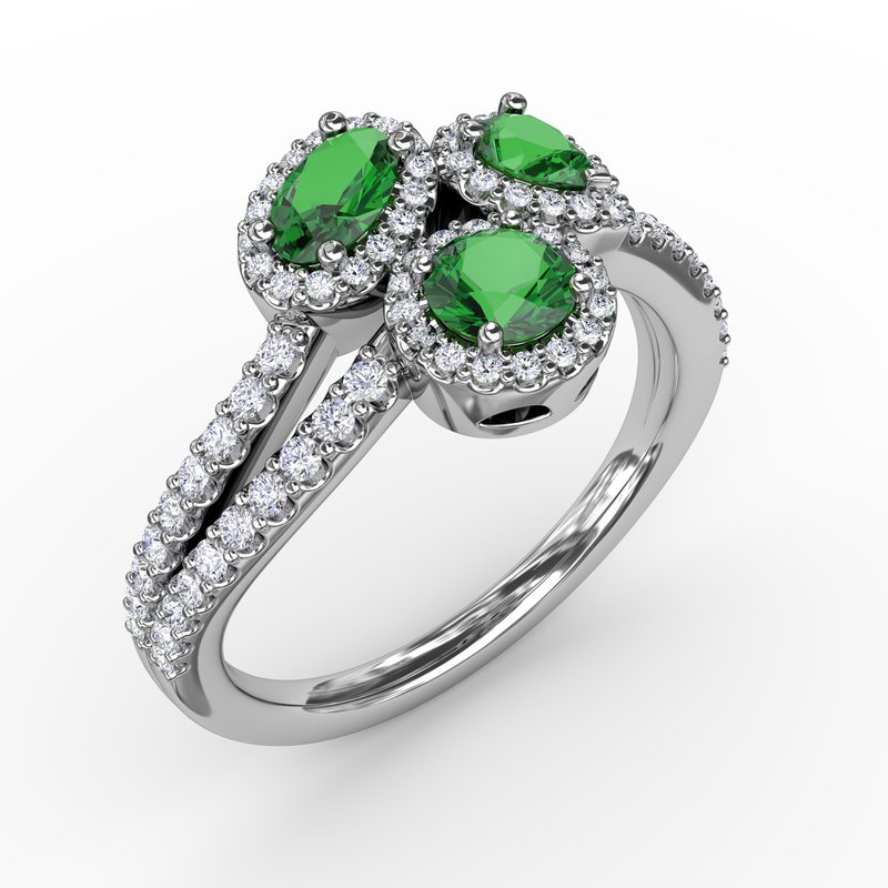 Feel The Elegance Emerald and Diamond Ring R1664E - TBird