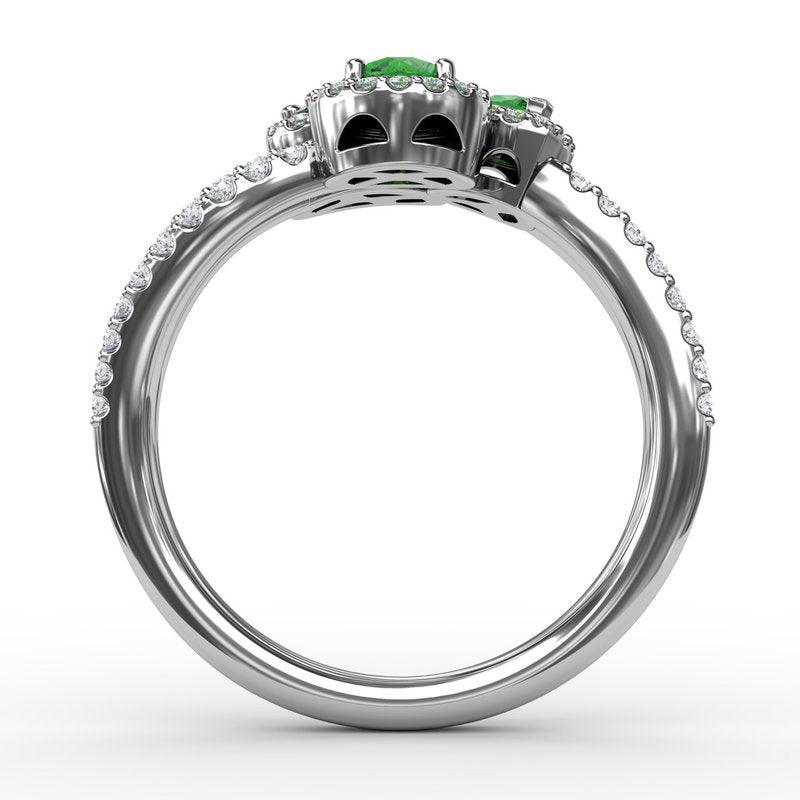 Feel The Elegance Emerald and Diamond Ring R1664E - TBird