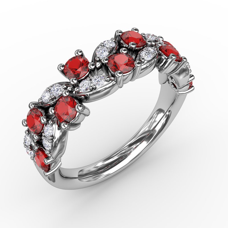 Marquise Ruby and Diamond Ring R1736R - TBird