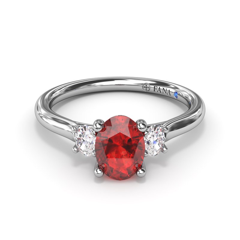 Three Stone Ruby and Diamond Ring R1852R - TBird