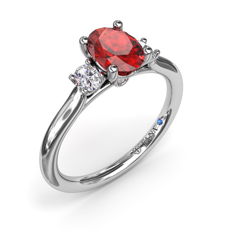 Three Stone Ruby and Diamond Ring R1852R - TBird